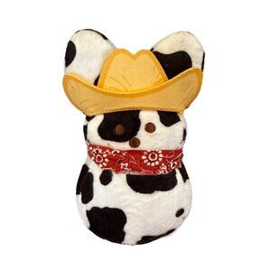 Peeps Bunny Cow Print Yellow Cowboy Hat Red Bandana 6" Stuffed Animal Plush